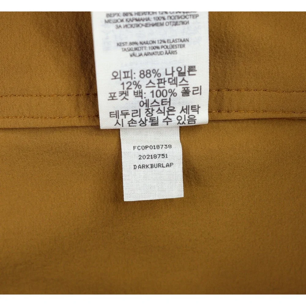 Filson Glacier Bay Trunks Mens 35 Dark Burlap Brown Hybrid Swim Hiking 7.5